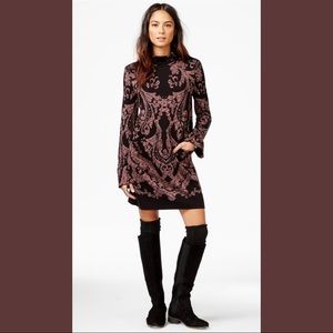 Free People Black Modern Love Tunic Dress pockets
